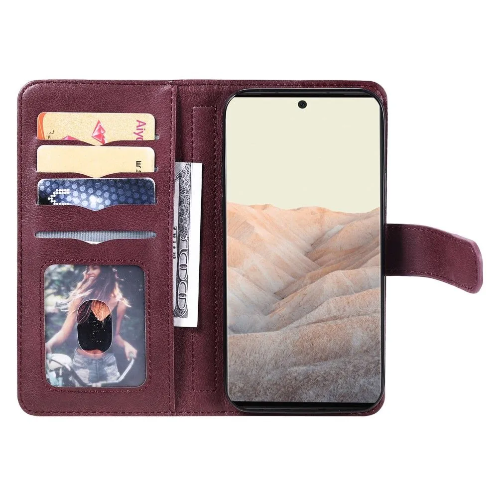 10-slot wallet case for Google Pixel 6 Pro - Wine Red