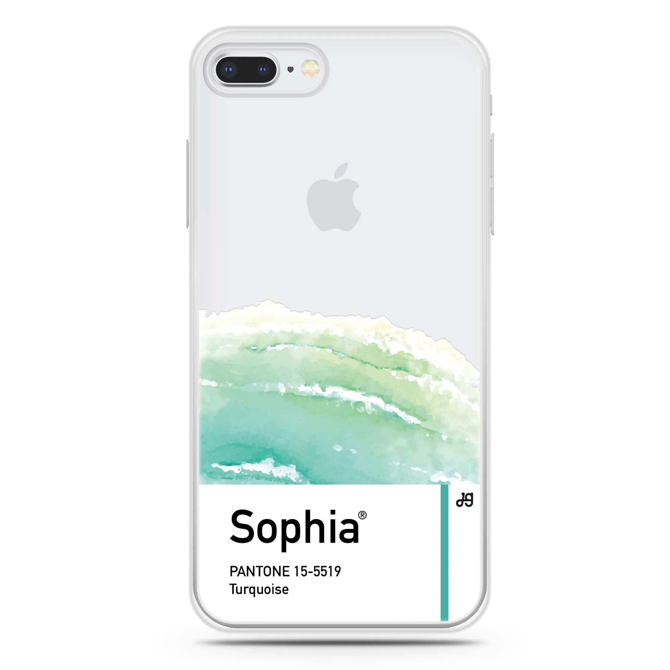 #15-5519 Turquoise I iPhone 8 Plus Ultra Clear Case