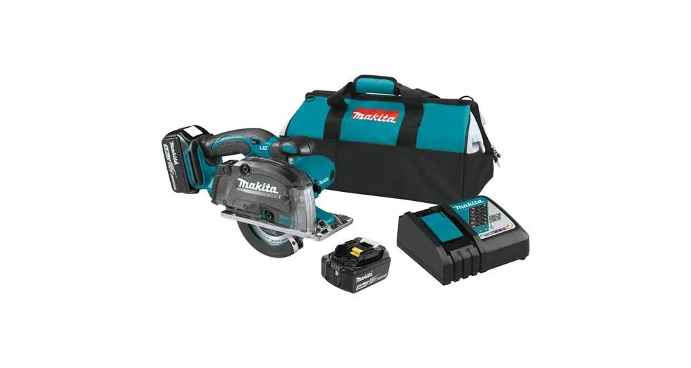 2020 Makita 18V LXT® 5-3/8" Metal Cutting Saw Kit, with Electric Brake and Chip Collector (XSC03T)