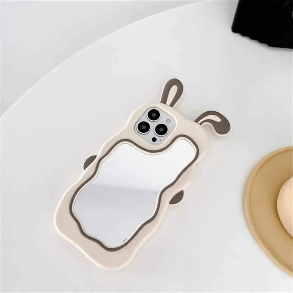 3D Rabbit Ear - Mirror Cover - Cute Phone Cases For iPhone 15, 14, 13, 11, 12 Pro Max, XS, XR, X, 7, 8 Plus