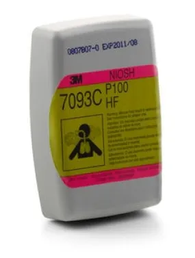 3M™ Hydrogen Fluoride Cartridge/Filter 7093CB, P100, with Nuisance Level
Organic Vapor and Acid Gas Relief 144 EA/Case