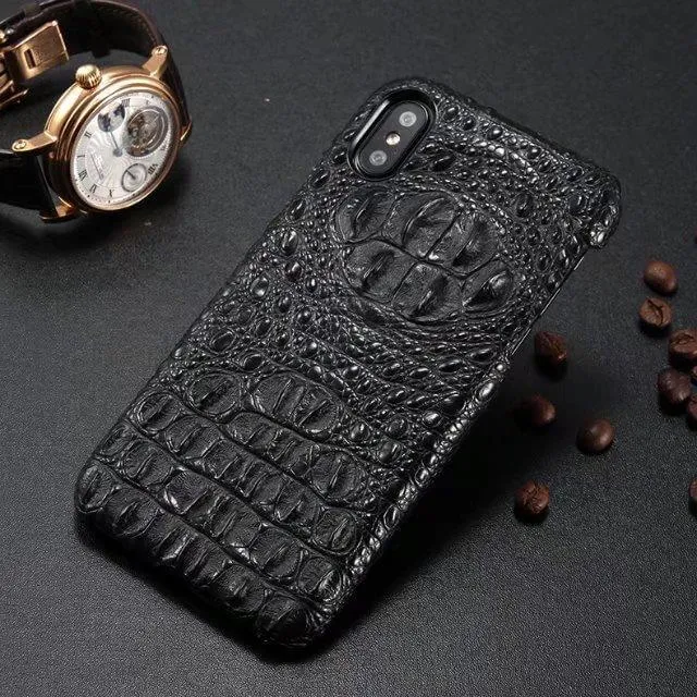 5 colors New Crocodile Pattern Real Natural Cow Skin Genuine Leather for iphoneX