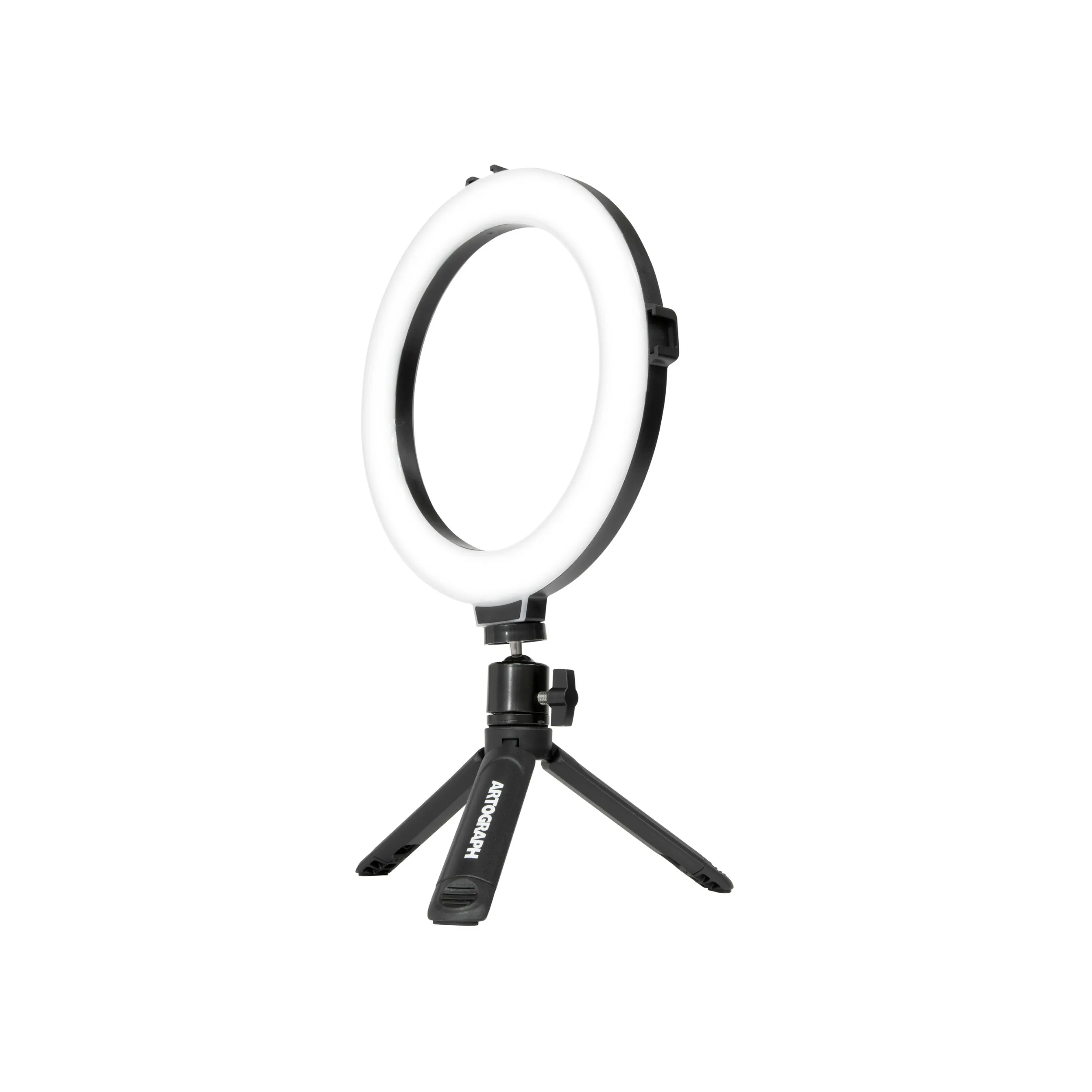 8-Inch Ring Light with Tabletop or Hand Held Tripod Stand and Phone Holder for Videos