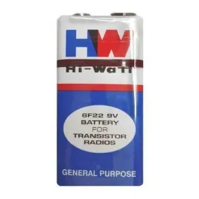 9V Original HW HI-WATT Long Life Battery 1 PC