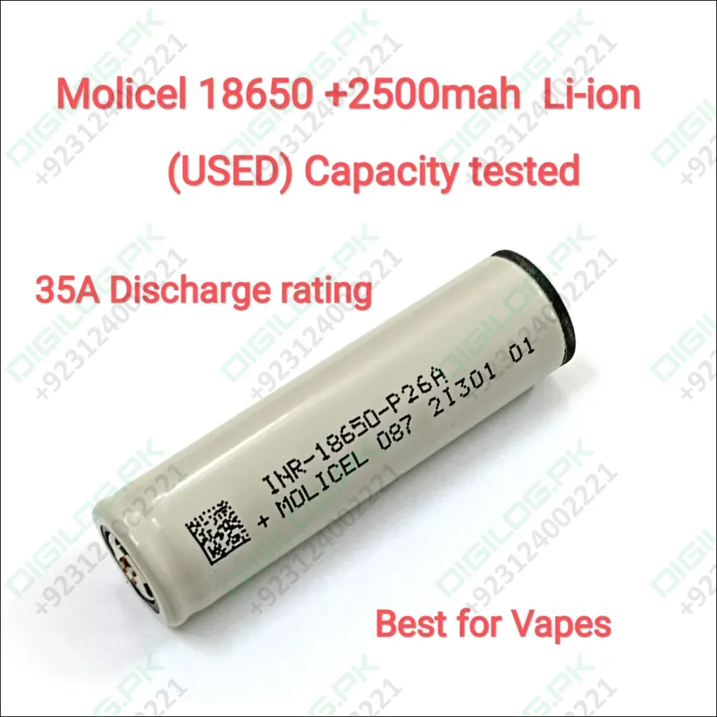 A Used Powerful And Long-lasting Battery Molicel 18650 Li-ion Battery  2500mah