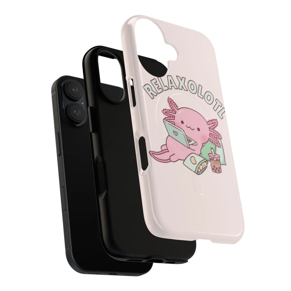 Adorable Axolotl Phone Case - Playful Pun Magnetic Tough Cover