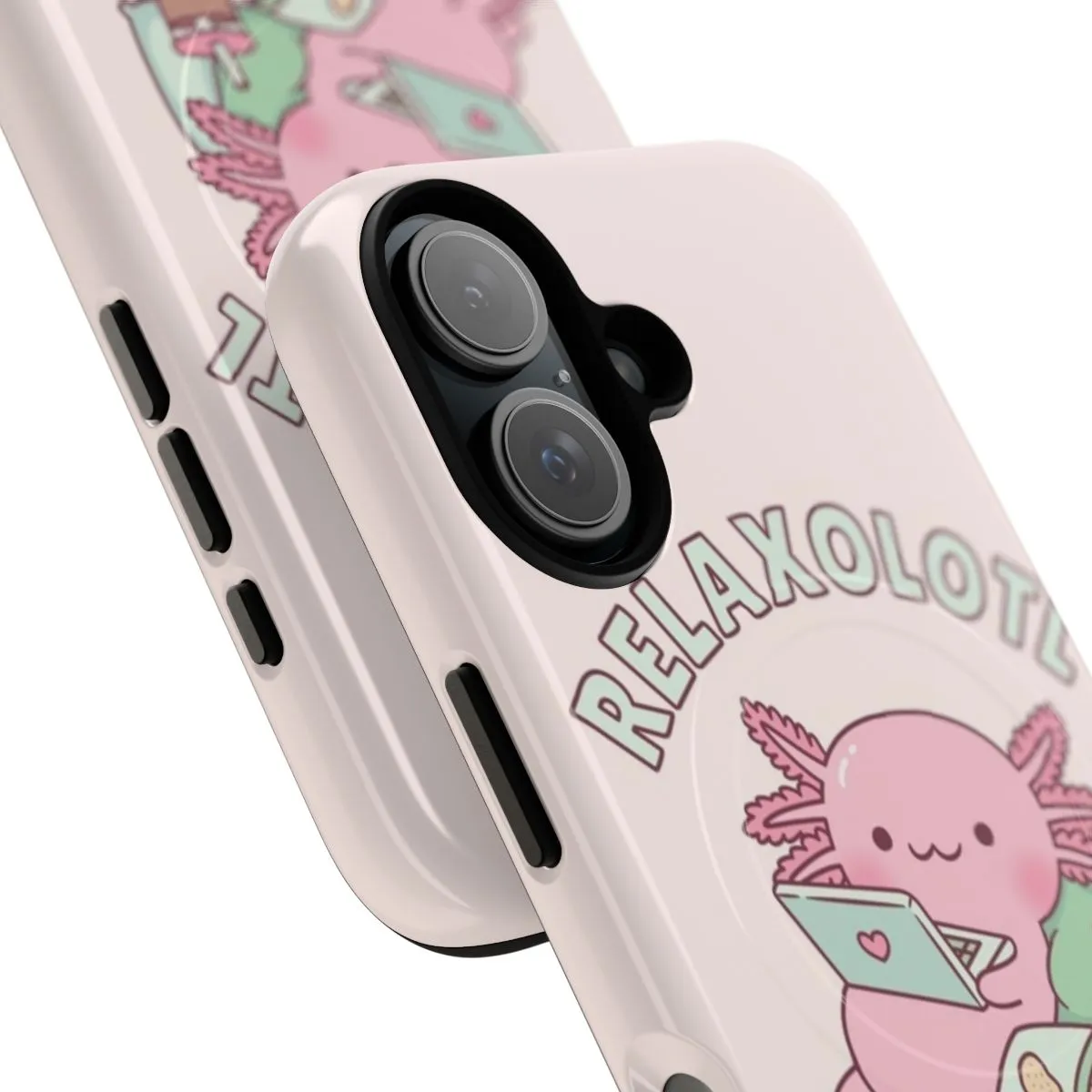 Adorable Axolotl Phone Case - Playful Pun Magnetic Tough Cover