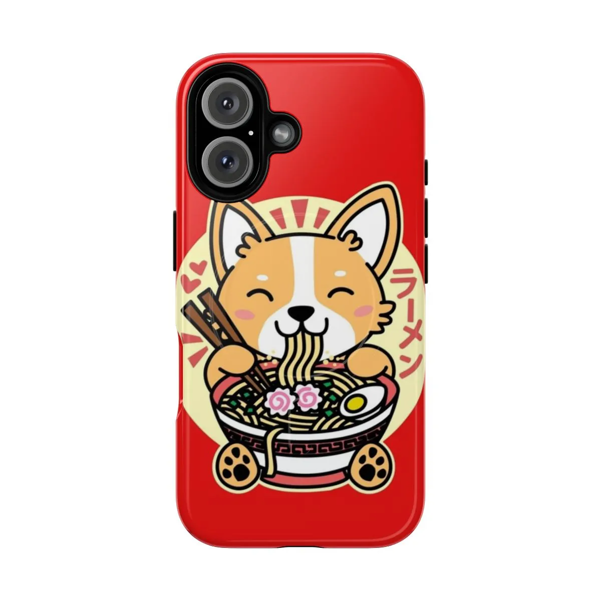 Adorable Corgi Eating Ramen Noodles Phone Case