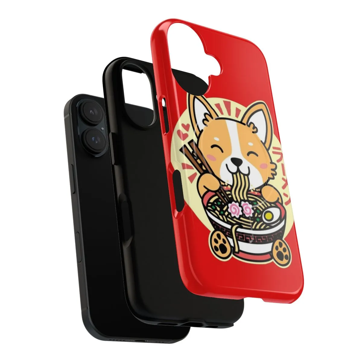 Adorable Corgi Eating Ramen Noodles Phone Case