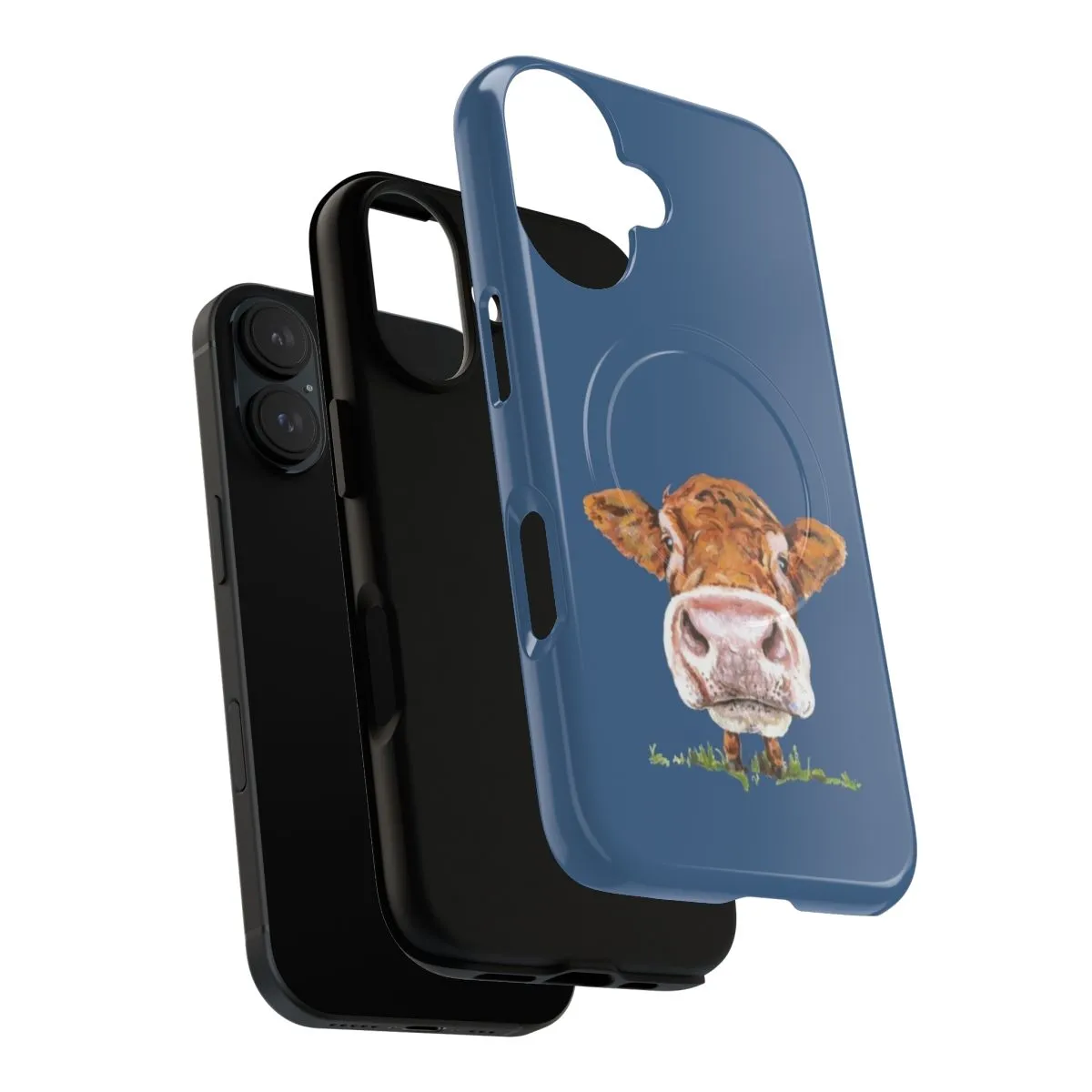 Adorable Cow-Themed Magnetic Tough Phone Cases