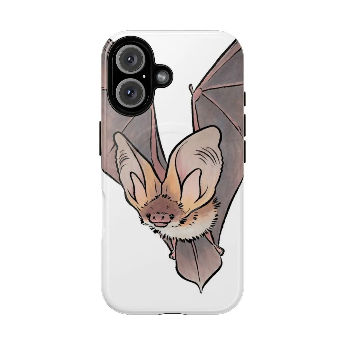 Adorable Grey Long-Eared Bat Phone Case