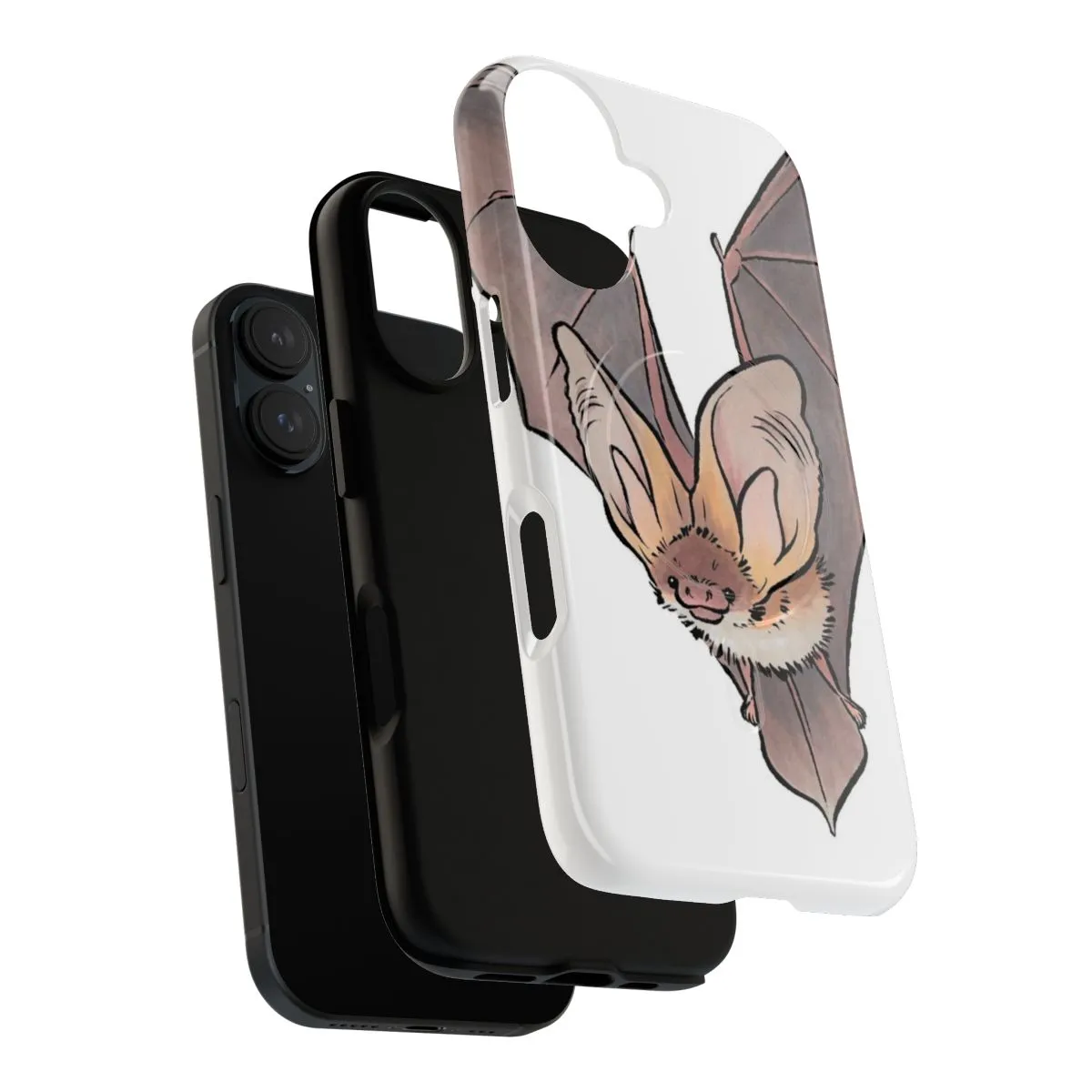 Adorable Grey Long-Eared Bat Phone Case