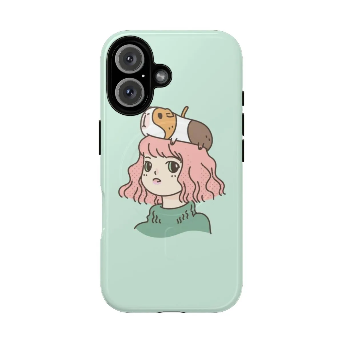 Adorable Guinea Pig Lady Magnetic Tough Phone Case