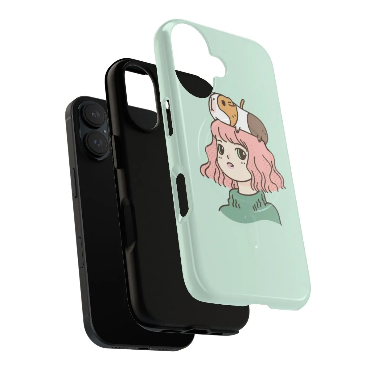 Adorable Guinea Pig Lady Magnetic Tough Phone Case