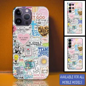 All You Need Is Love Sticker Personalized Phone Case - Christian Phone Case - Bible Verse Phone Case