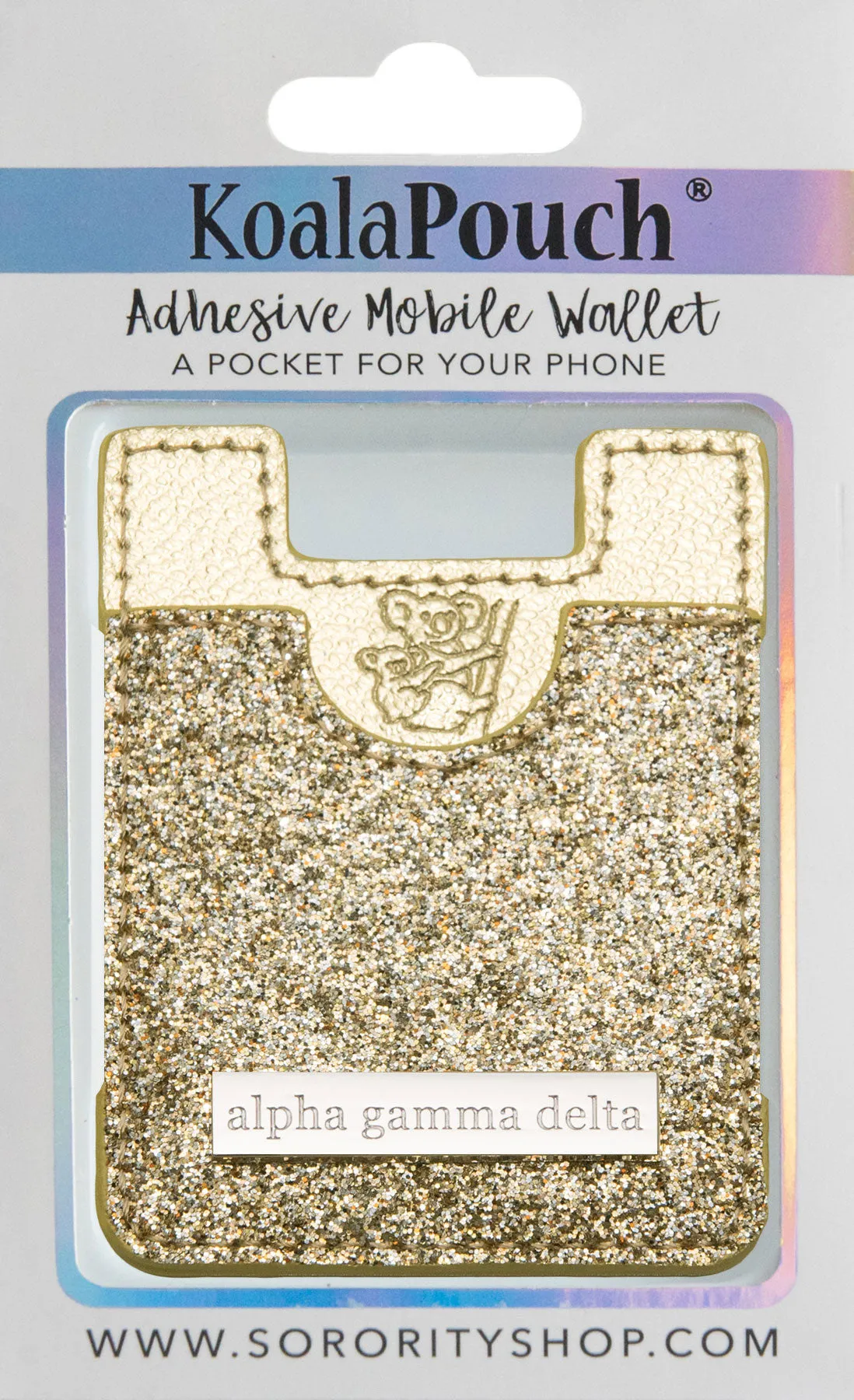 Alpha Gamma Delta Glitter Koala Pouch