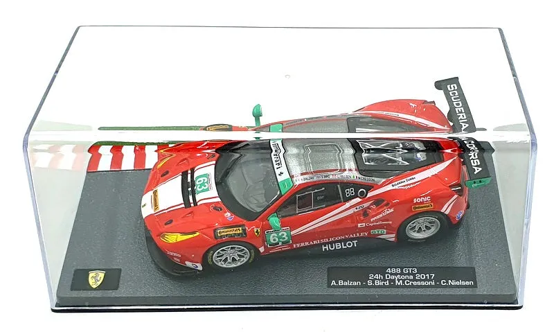 Altaya 1/43 Scale 30424K - Ferrari 488 GT3 #63 24h Daytona 2017 - Red