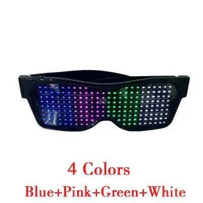 App Bluetooth Led Party Glasses Customized Languages Luminous Eyewear