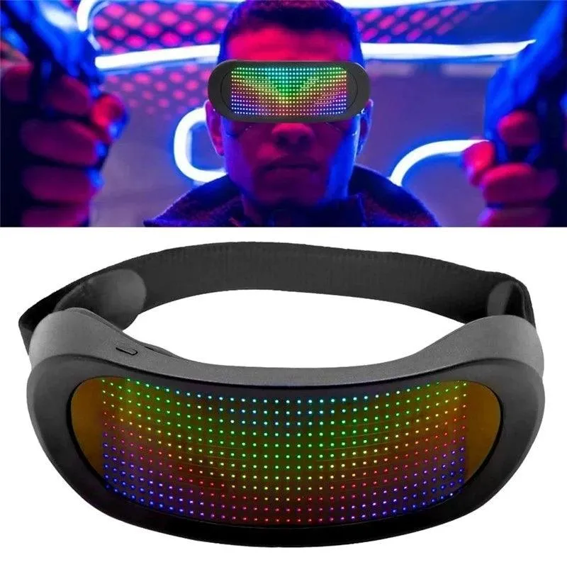 App Bluetooth Led Party Glasses Customized Languages Luminous Eyewear