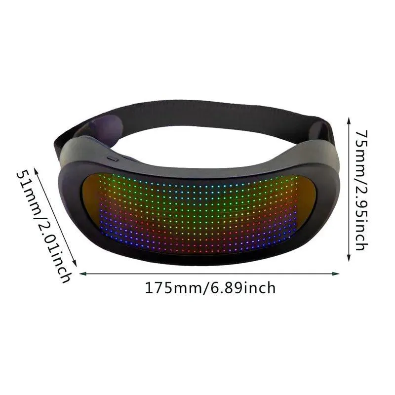 App Bluetooth Led Party Glasses Customized Languages Luminous Eyewear