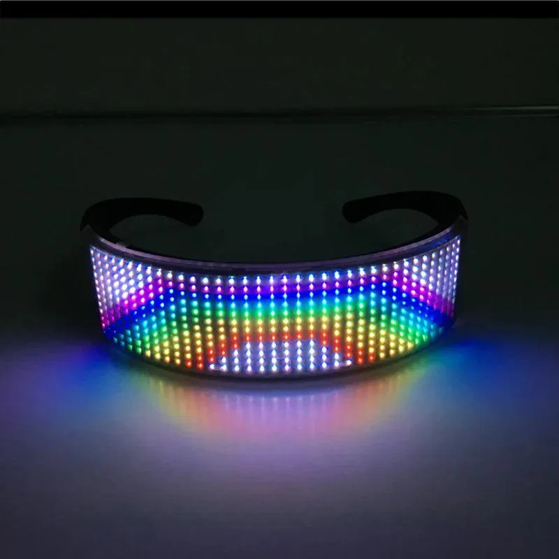 App Bluetooth Led Party Glasses Customized Languages Luminous Eyewear