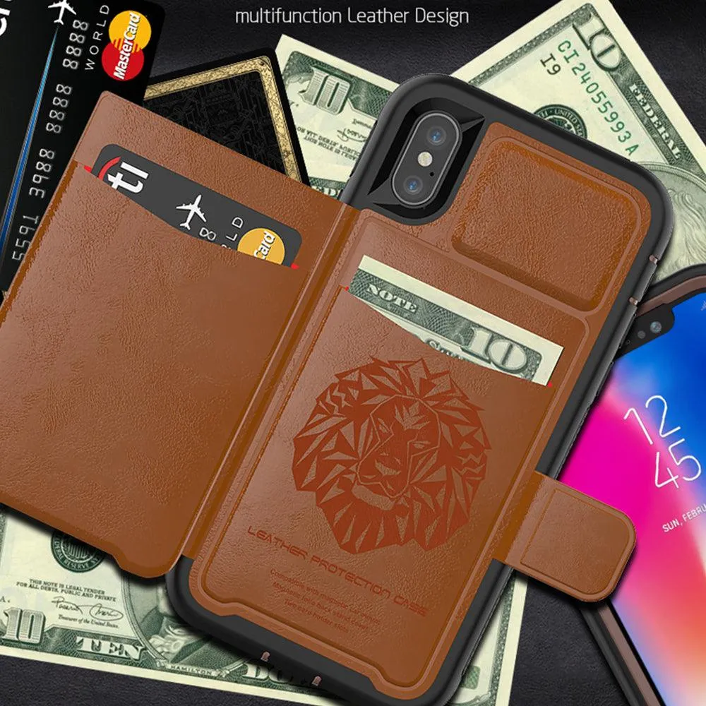 Apple iPhone XS Max (6.5inch) Magnetic Folio Leather Wallet W. Card Slot and Stand Case by Modes