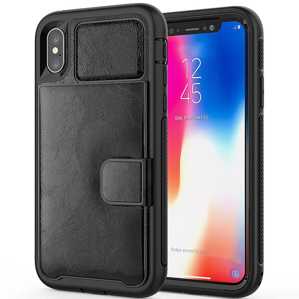 Apple iPhone XS Max (6.5inch) Magnetic Folio Leather Wallet W. Card Slot and Stand Case by Modes