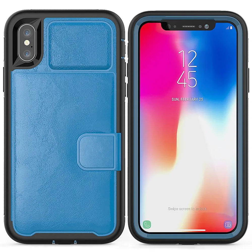 Apple iPhone XS Max (6.5inch) Magnetic Folio Leather Wallet W. Card Slot and Stand Case by Modes