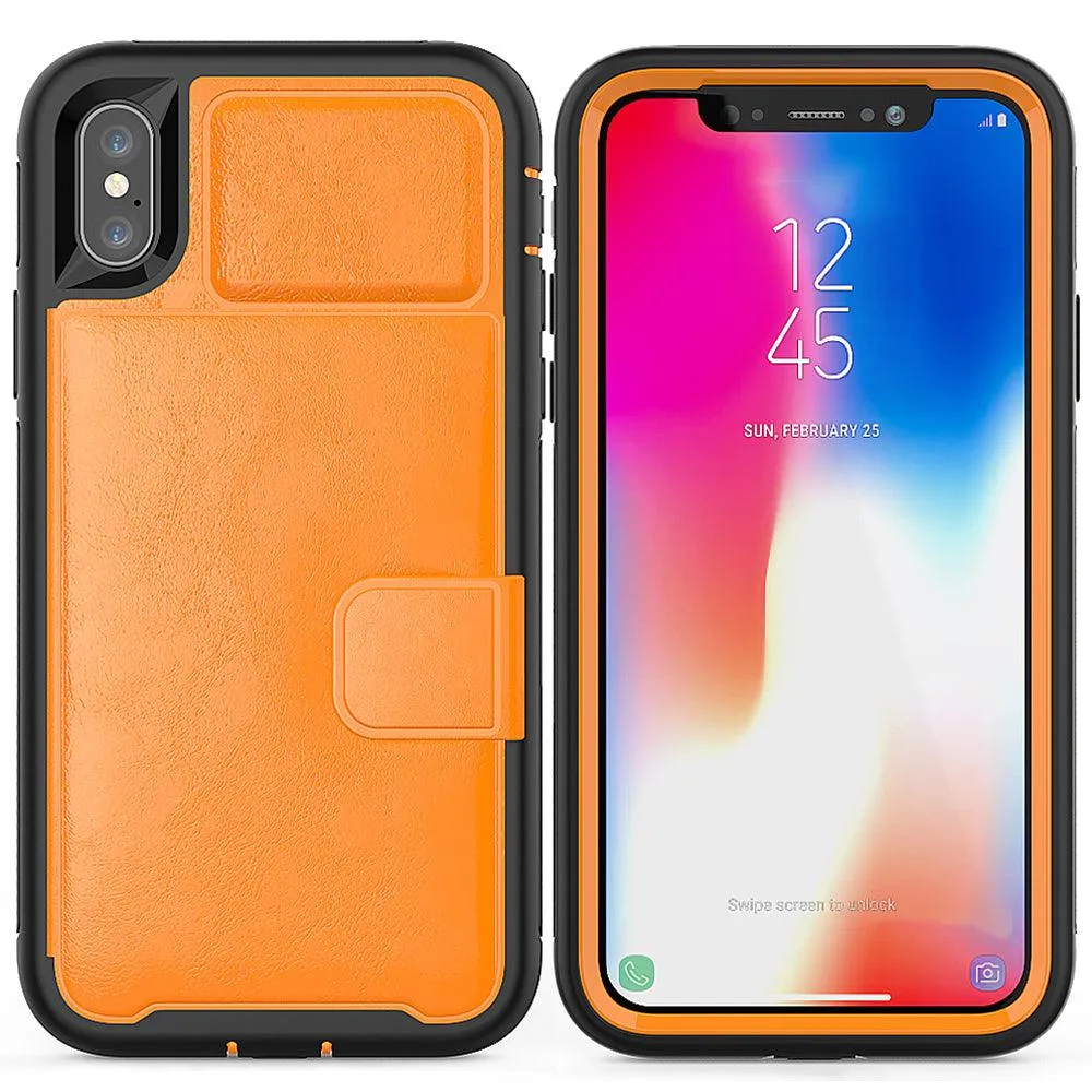 Apple iPhone XS Max (6.5inch) Magnetic Folio Leather Wallet W. Card Slot and Stand Case by Modes