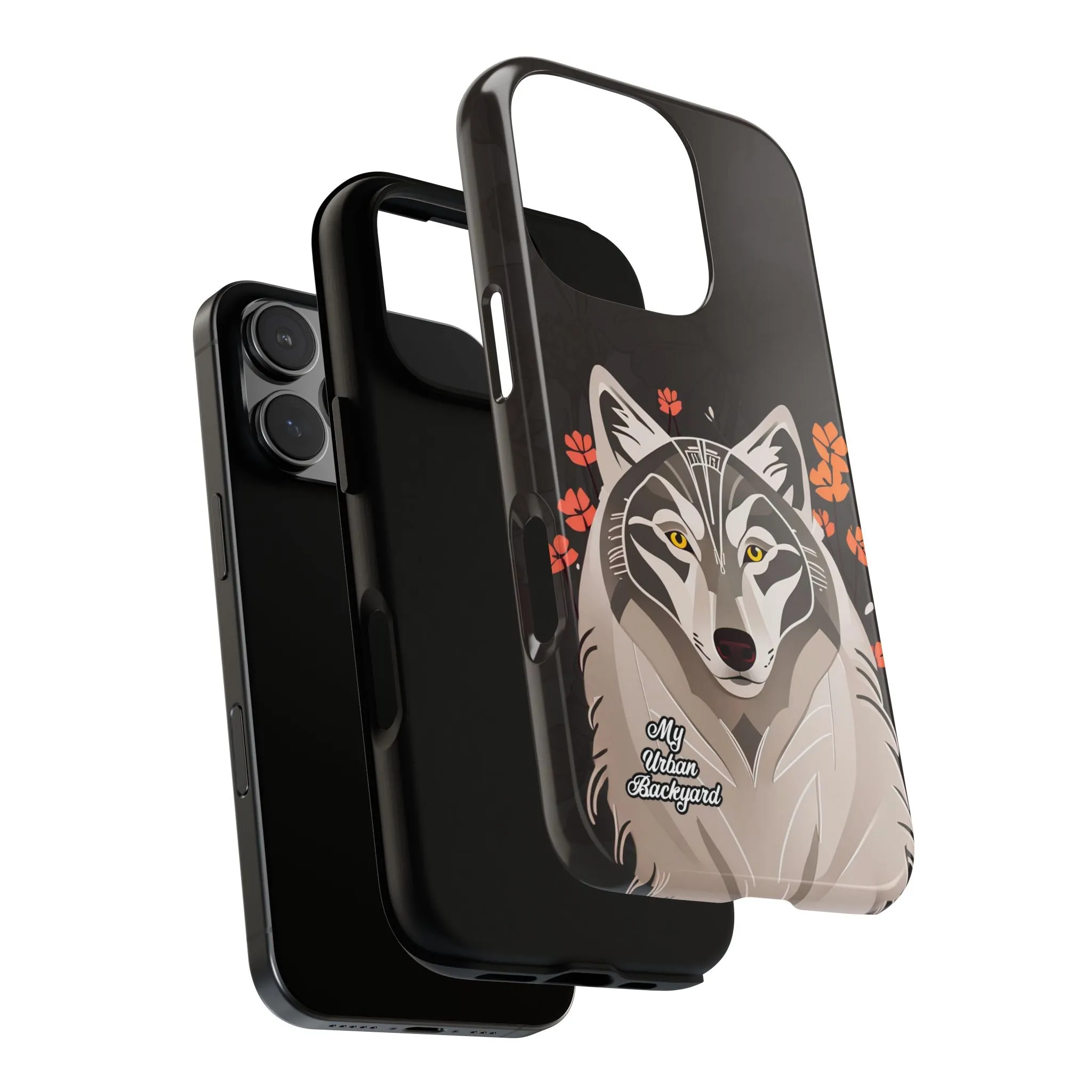 Art Deco Wolf, Cell Phone Case - Apple, Samsung or Google Pixel