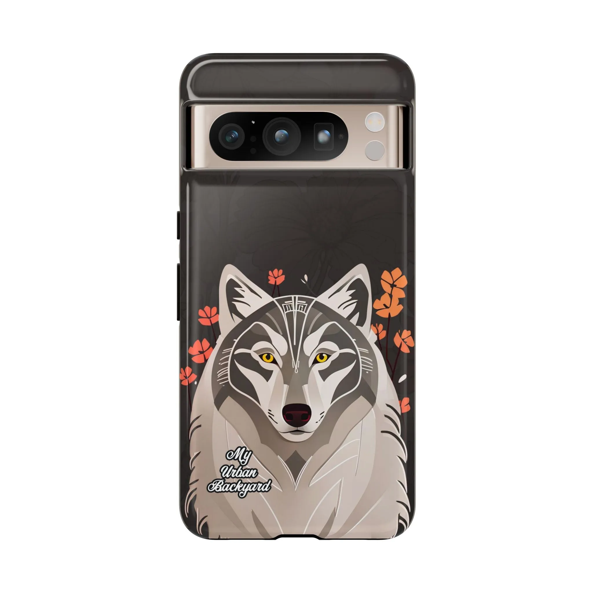 Art Deco Wolf, Cell Phone Case - Apple, Samsung or Google Pixel