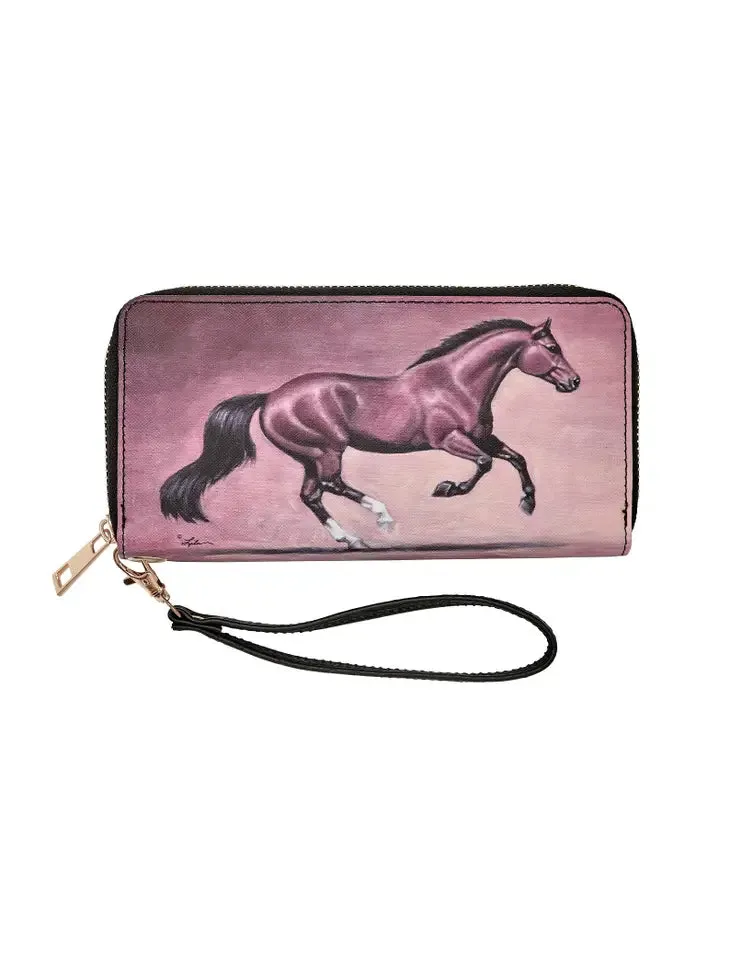 Awst Int'l "Lila" Bay Horse Clutch Wallet