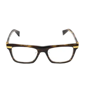 Balmain Unisex Brown Gold Square Optical Frame