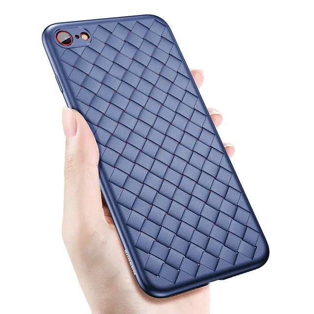 Baseus Creative Grid Silicone Case For iPhone 8 8 Plus 7 7 Plus X Cases Luxury Ultra Thin Soft TPU Case For iPhone 8 8 Plus Capa