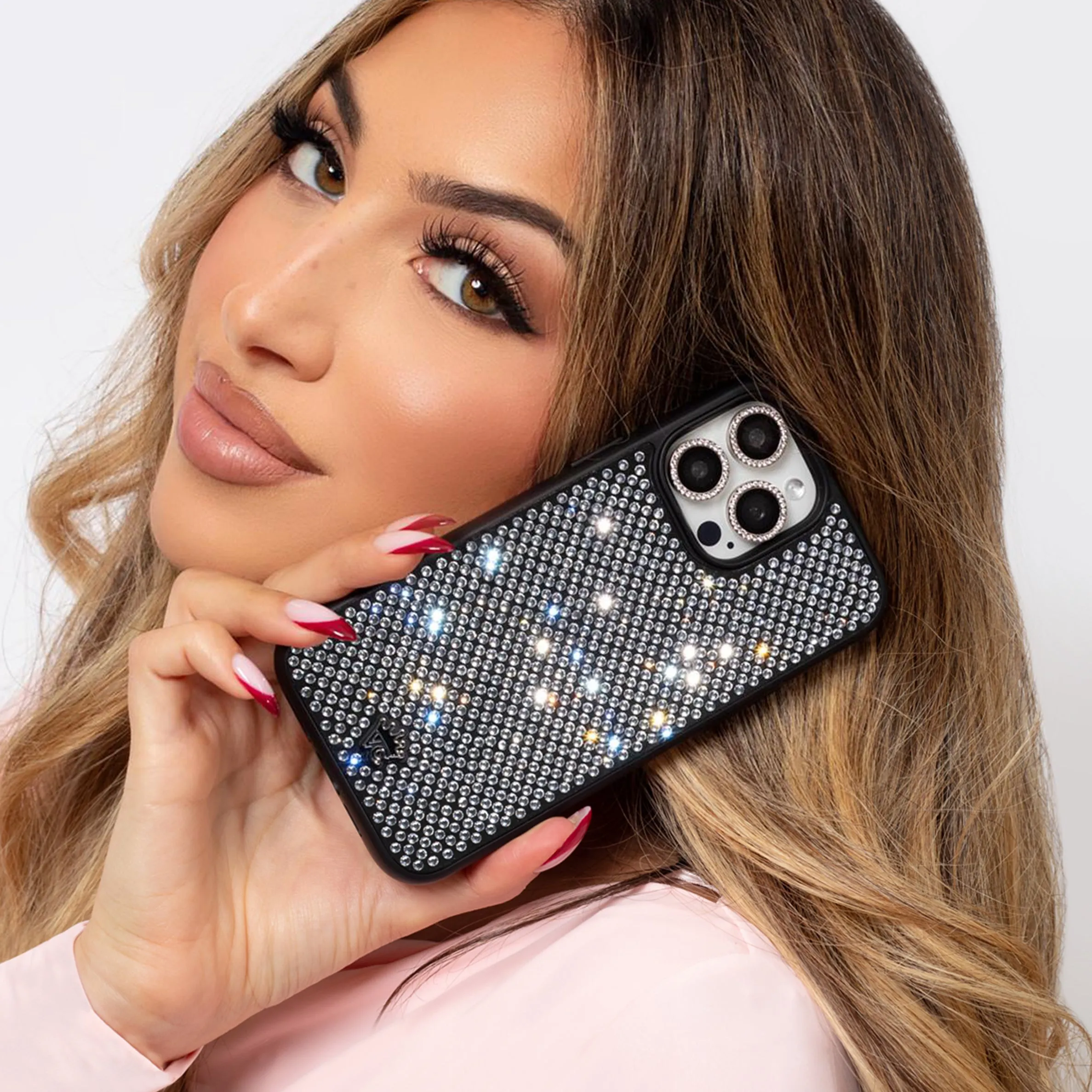 Black Caviar Crystals iPhone Case