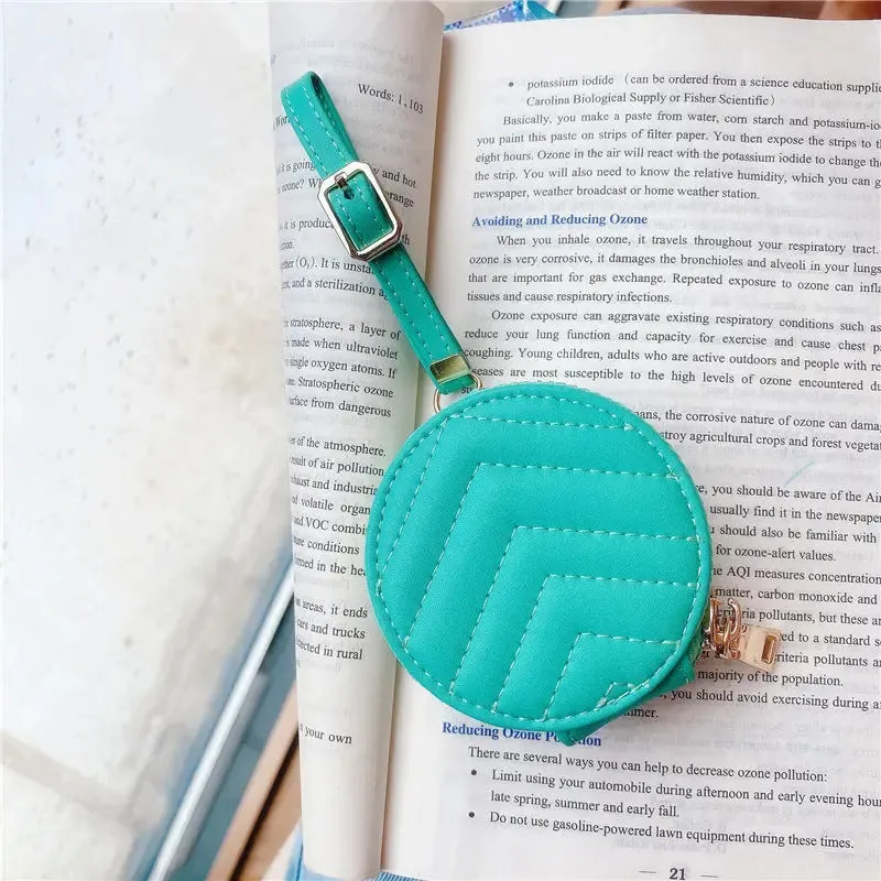 Bluetooth Headset Protective Case Zipper Leather