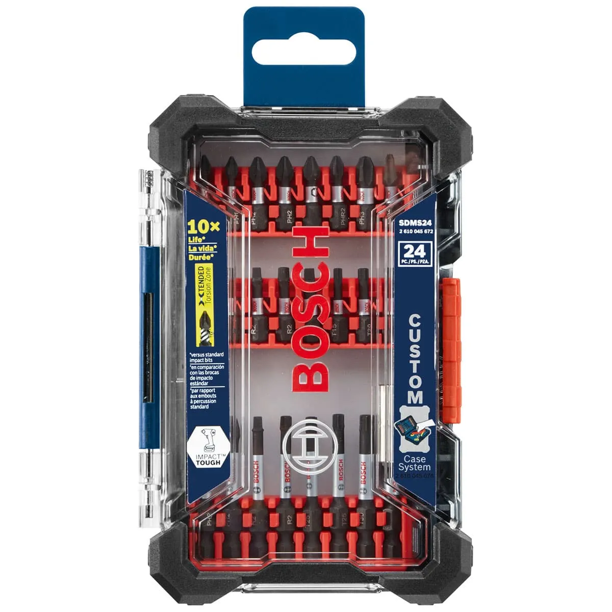 Bosch SDMS24 24 pc. Impact Tough Screwdriving Custom Case System Set