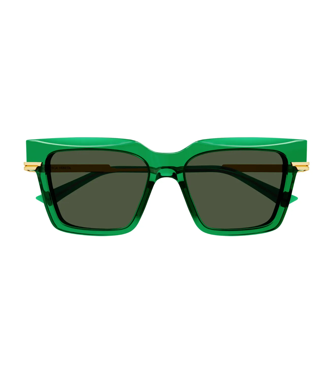 Bottega Veneta Women's Green Square Sunglasses