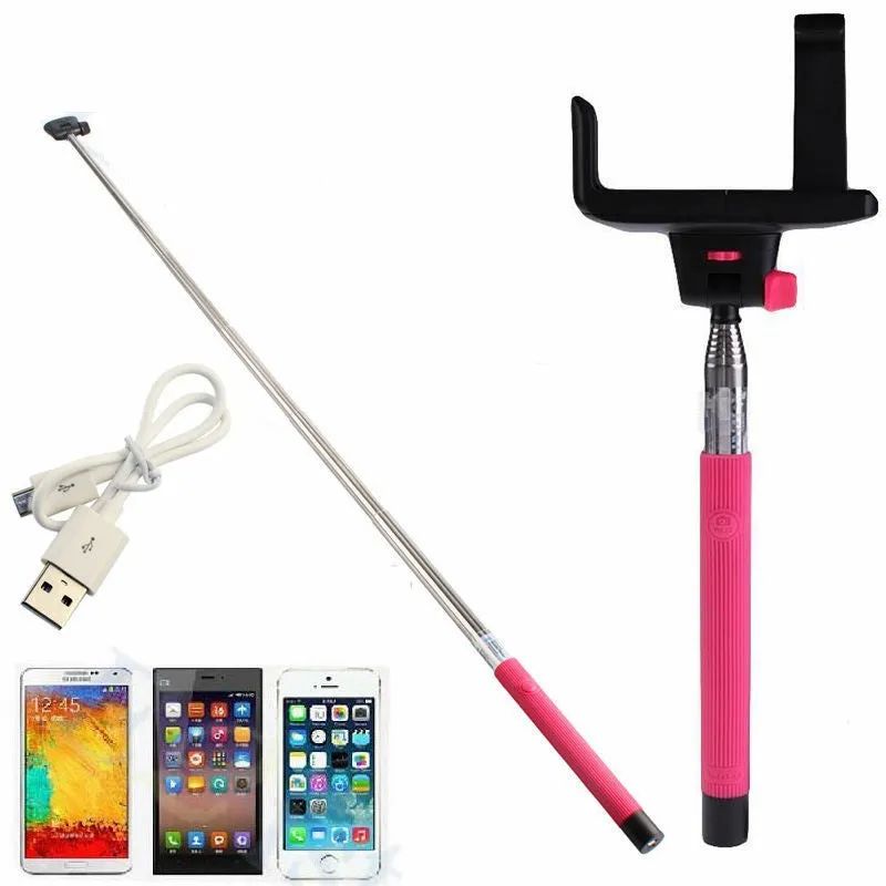 Built in Bluetooth Extendable Selfie Stick Monopod Holder Multi Available - Green