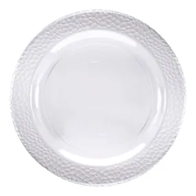 Bulk Clear Pebble Plastic Banquet Plates (120 per Case)