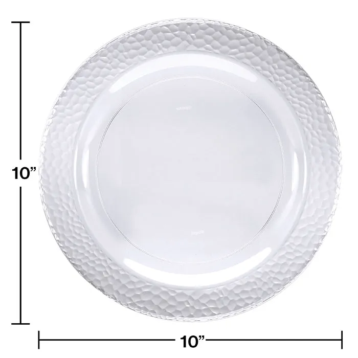 Bulk Clear Pebble Plastic Banquet Plates (120 per Case)