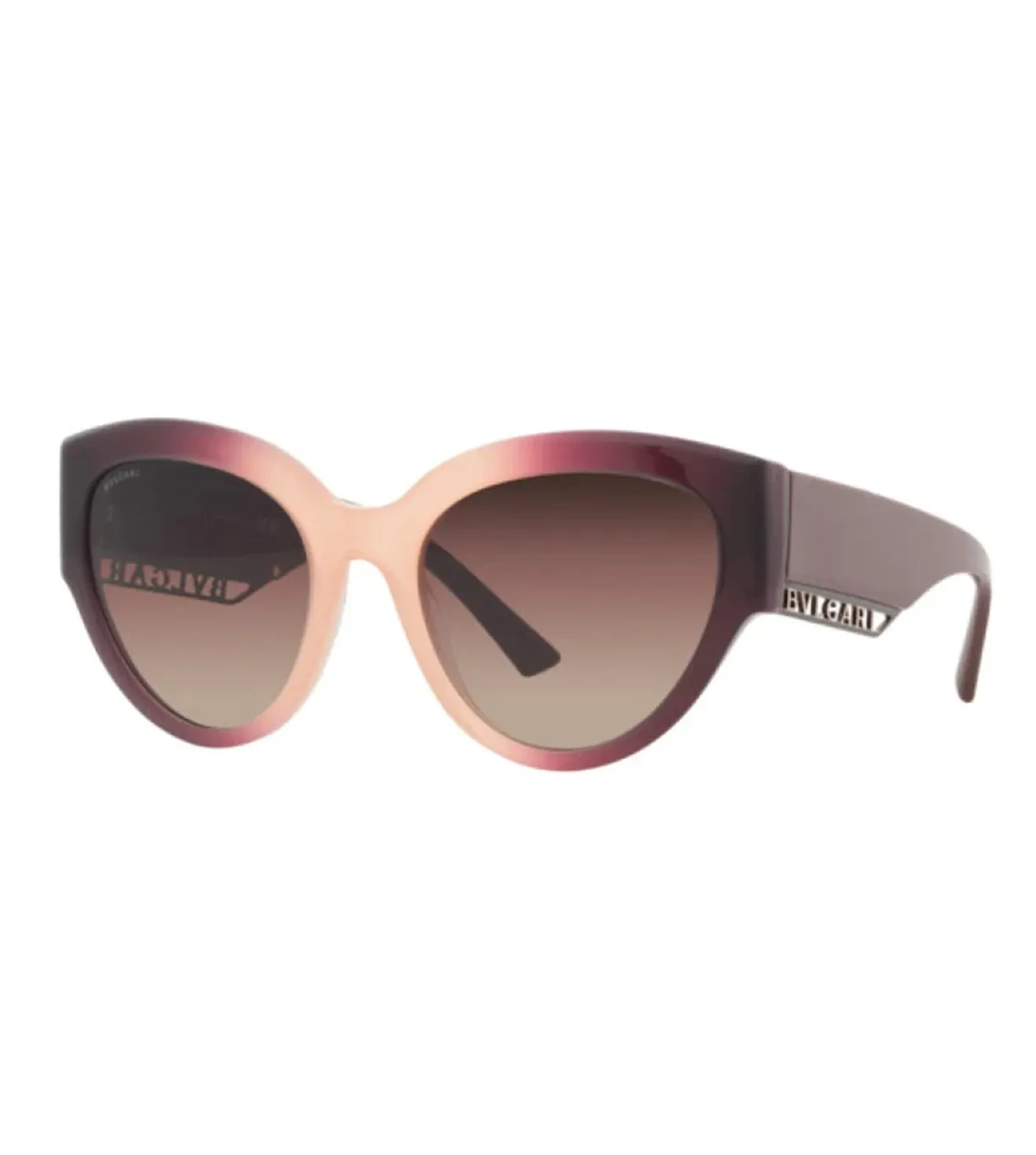 Bvlgari Women Purple Shaded Cat-Eye Sunglasses