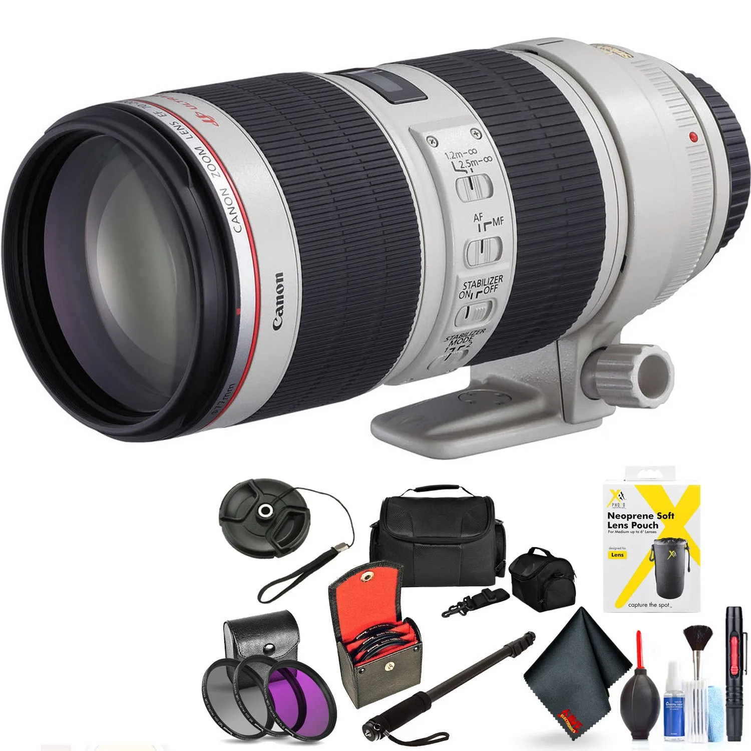 Canon EF 70-200mm F/2.8L is Ii USM Lens for Canon 6D, 5D Mark IV, 5D Mark III, 5D Mark II, 6D Mark II, 5Dsr, 5Ds, 1Dx, 1