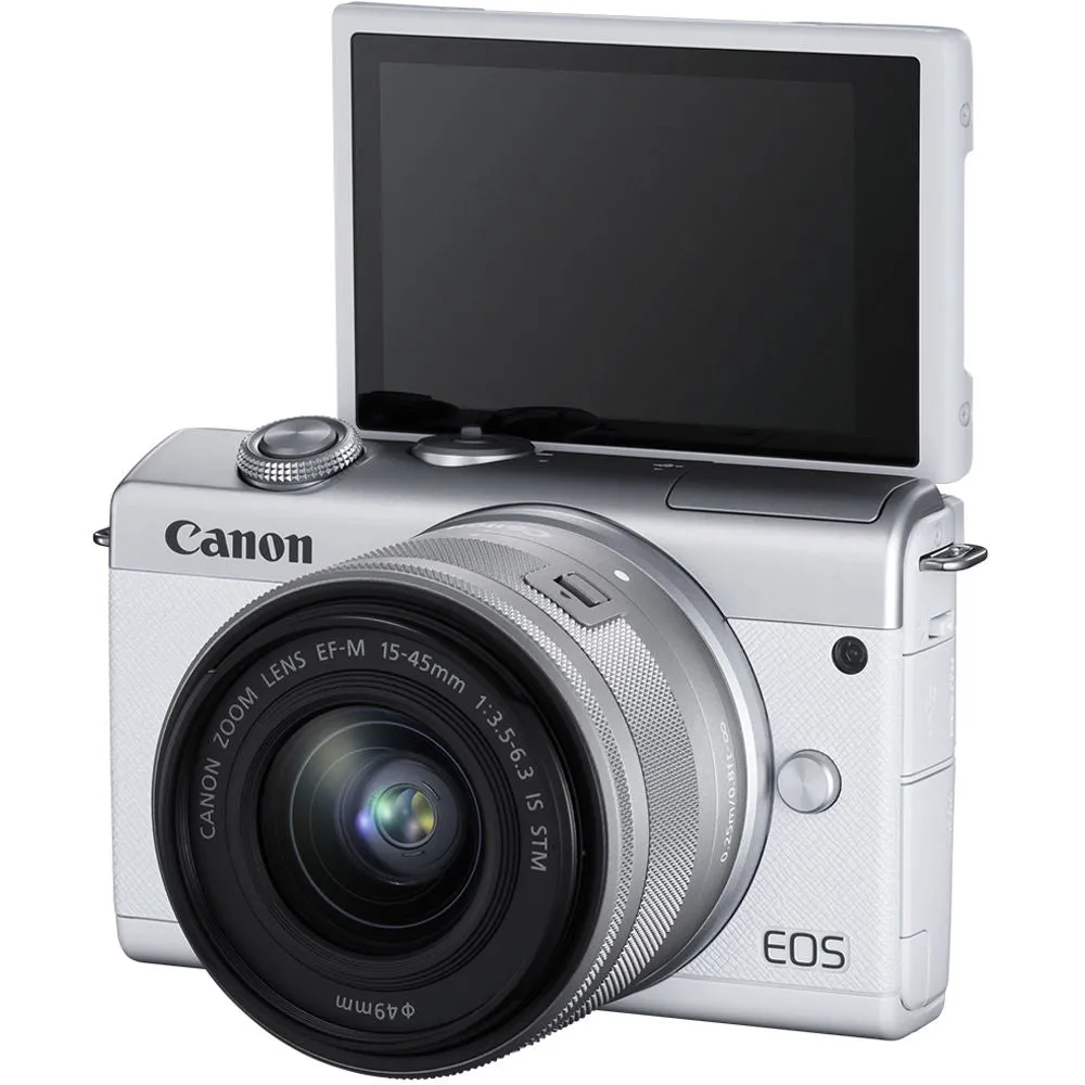 Canon EOS M200 Mirrorless Digital Camera with 15-45mm lens WHITE