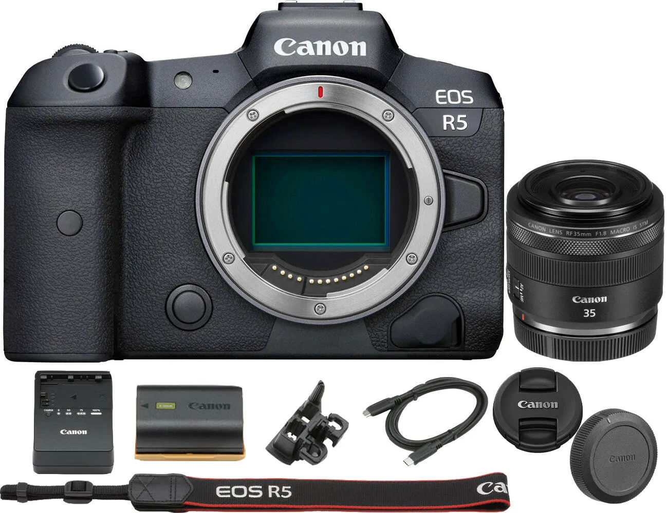 Canon EOS R5 Mirrorless Digital Camera with Canon RF 35mm f/1.8 IS Macro STM Lens