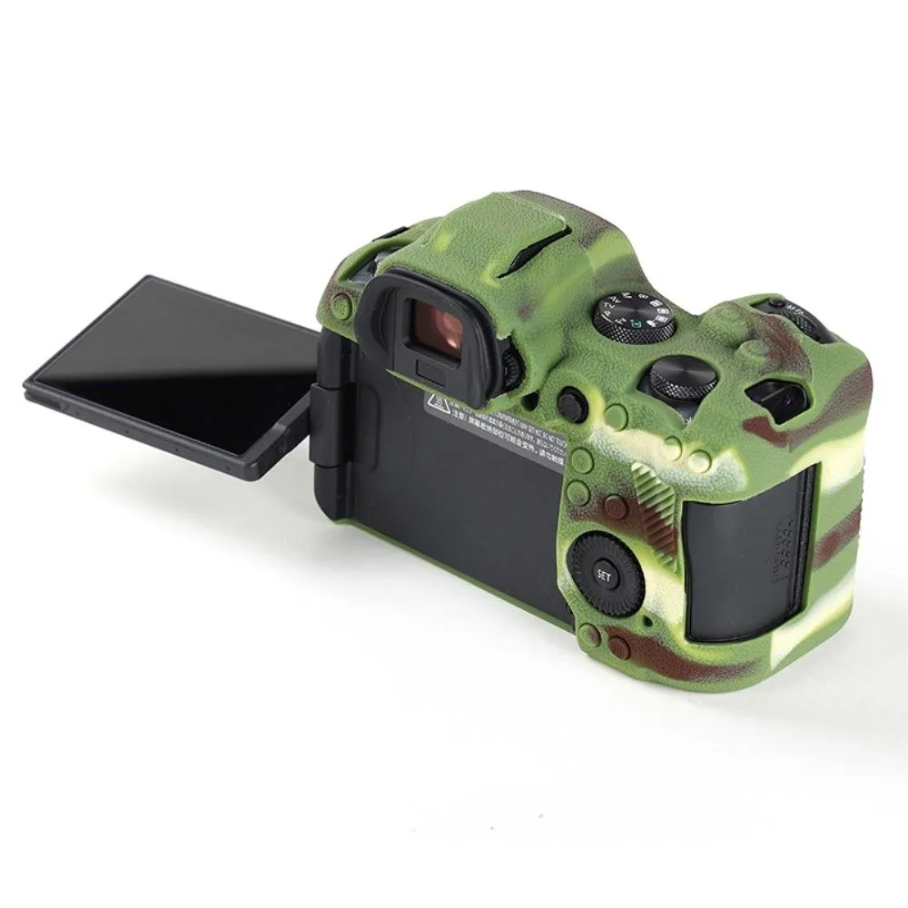 Canon EOS R6 litchi texture silicone cover - Camouflage