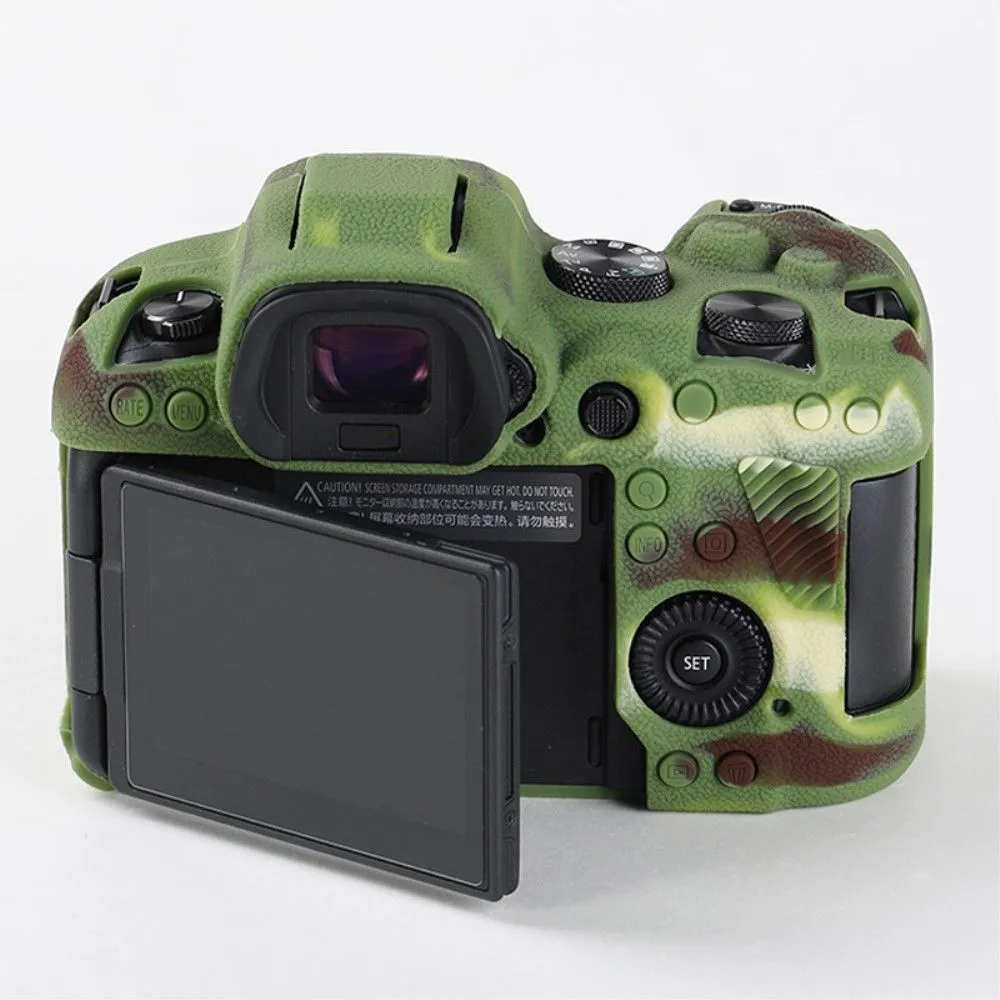 Canon EOS R6 litchi texture silicone cover - Camouflage