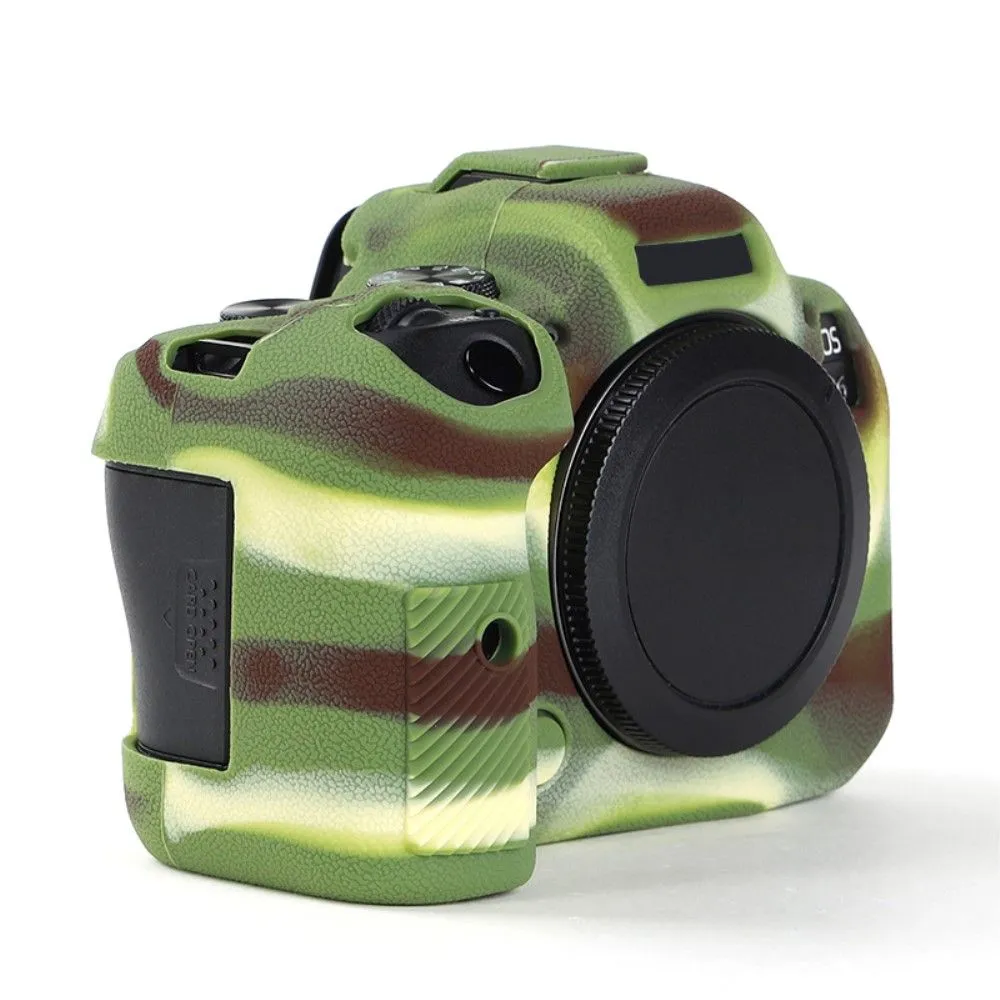 Canon EOS R6 litchi texture silicone cover - Camouflage