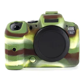 Canon EOS R6 litchi texture silicone cover - Camouflage