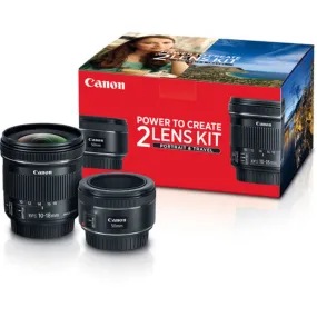 Canon Portrait & Travel 2 Lens Kit with 50mm f/1.8 and 10-18mm f/4.5-5.6 Lenses